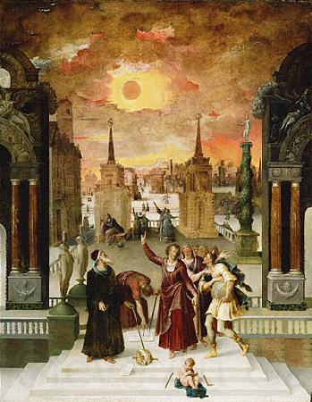 Antoine Caron Dionysius Areopagite and the eclipse of Sun Spain oil painting art